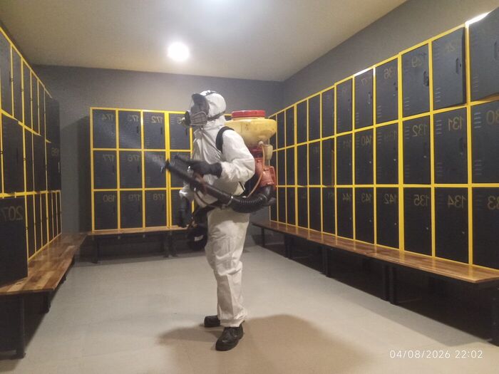 Nebulización del vestier y los lockers de una empresa en Cali